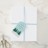 Étiquettes-cadeau Christmas Pine  Forest Tree Merry Christmas (Avec de laficelle)