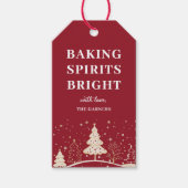 Étiquettes-cadeau Christmas Red Baking Spirits  (Devant)