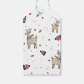 Étiquettes-cadeau Christmas Reindeer Casquette Motif moyen (Devant)