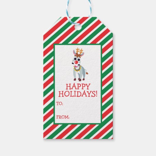 Étiquettes-cadeau Christmas Shane l'âne (Devant)