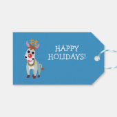 Étiquettes-cadeau Christmas Shane l'âne (Devant (Horizontal))