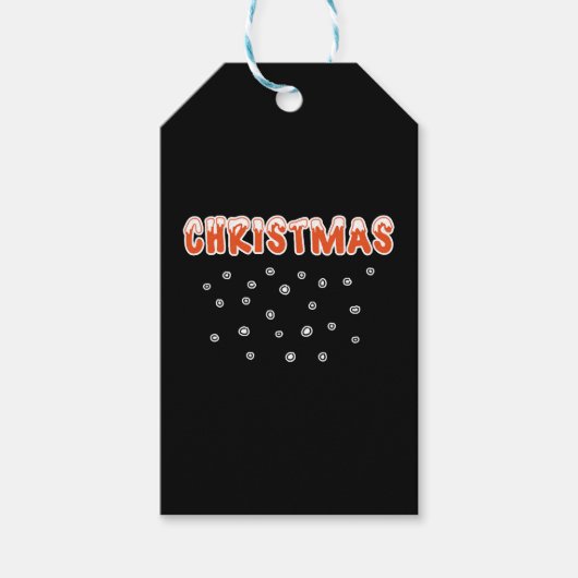 Étiquettes-cadeau CHRISTMAS Snow and Snowballs (Devant)