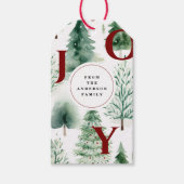 Étiquettes-cadeau Christmas Tree Greenery Rustic Watercolor Holiday (Devant)