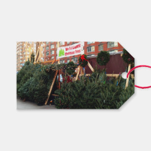 Étiquettes-cadeau Christmas Tree Stand Upper West Side New York City