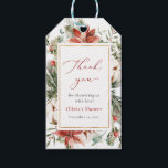 Étiquettes-cadeau Christmas Winter Red Gold Baby shower Tags cadeaux<br><div class="desc">Christmas Winter Red Gold Baby shower Tags cadeaux</div>