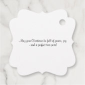 Étiquettes Cadeau Christmas yoga cat your text (Dos)