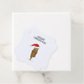 Étiquettes Cadeau Christmas yoga cat your text (En situation)