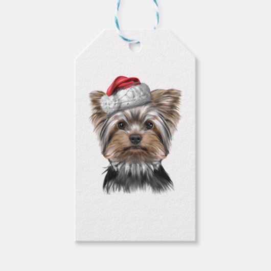 Étiquettes-cadeau Christmas Yorkie (Devant)