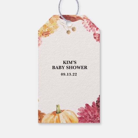 Étiquettes-cadeau Chute Baby shower Pop it When She Pops (Dos)