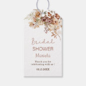 Étiquettes-cadeau Chute en amour fleurs terre cuite douche nuptiale  (Devant)