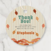 Étiquettes Cadeau Chute Fox Woodland Anniversaire (Dos)