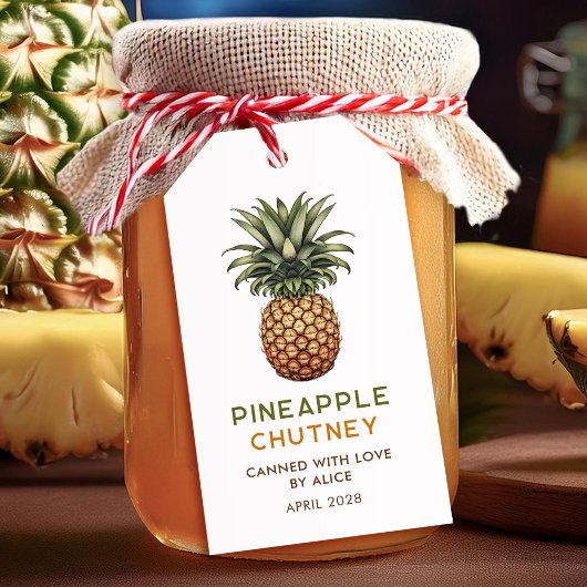 Étiquettes-cadeau Chutney d'ananas confit maison