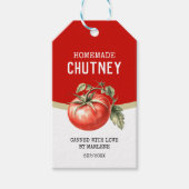 Étiquettes-cadeau Chutney de tomate fait maison avec tomate rouge (Devant)