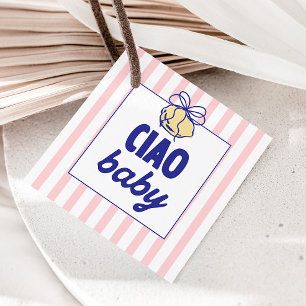 Étiquettes Cadeau CIAO BABY Lemon Méditerranée Amalfi rose