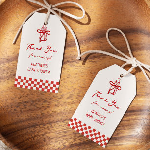 Étiquettes-cadeau Ciao Baby Pizza Baby shower Merci