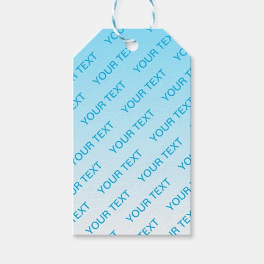 Étiquettes-cadeau Ciel bleu (couleur changeable) Motif Ombre et text (Devant)