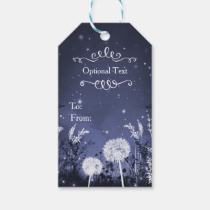 Étiquettes-cadeau Ciel étoilé crépusculaire enchanté et mariage avec