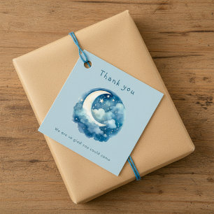 Étiquettes Cadeau Ciel étoilé et baby shower de lune