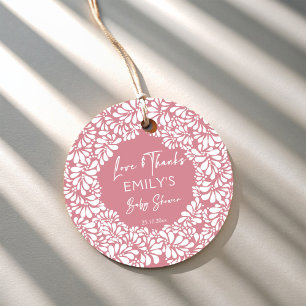 Étiquettes Cadeau Cielito lindo baby shower mexicain rose pâle