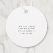 Étiquettes Cadeau Cimetière à couronne classique Monogramme Mariage  (Dos)