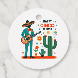 Étiquettes Cadeau Cinco de mayo mariachi - fierté mexicaine