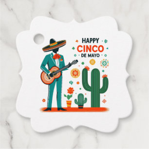 Étiquettes Cadeau Cinco de mayo mariachi - fierté mexicaine