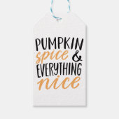 Étiquettes-cadeau Citation d'action de grâce d'épice Citrouille oran (Devant)