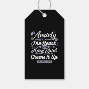 Étiquettes-cadeau Citation d'encouragement chrétien – Anxiété et gen