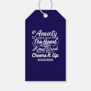 Étiquettes-cadeau Citation d'encouragement chrétien – Anxiété et gen