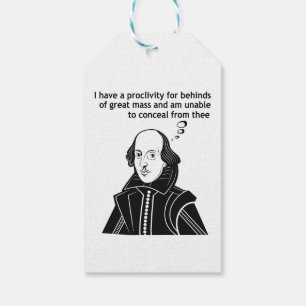 Étiquettes-cadeau Citation drôle de Shakespeare