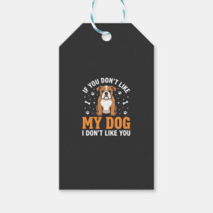 Étiquettes-cadeau Citation drôle Mon chien Bouledogue