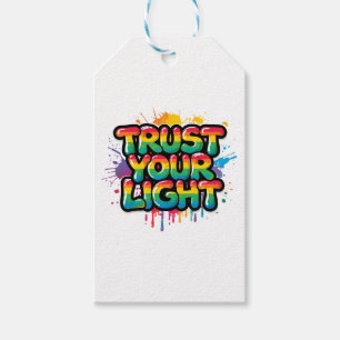 Étiquettes-cadeau Citation Fière de Votre Lumière Arc-en-Ciel
