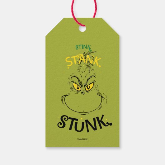 Étiquettes-cadeau Citation Grinch Mister Stink Stunk (Dos)
