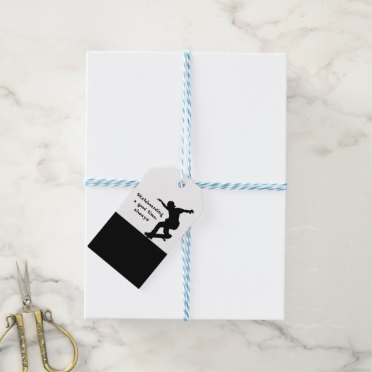 Étiquettes-cadeau Citation Motivational Skateboard Bon Temps Toujour (Avec de laficelle)