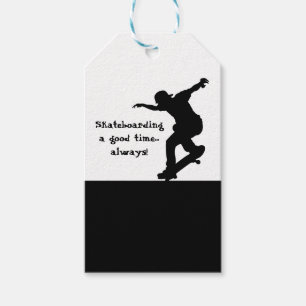 Étiquettes-cadeau Citation Motivational Skateboard Bon Temps Toujour