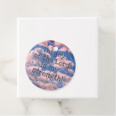 Étiquettes Cadeau Citation Motivationnelle Bible Verse Pastel Nuages (En situation)