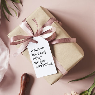 Étiquettes-cadeau Citation romantique romantique romantique moderne