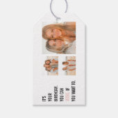 Étiquettes-cadeau Citations d'anniversaire amusantes | Photo Collage (Devant)