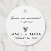 Étiquettes Cadeau Citations de Couple Élégantes et Modernes de Style (Dos)