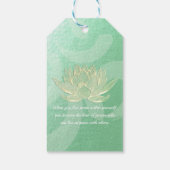 Étiquettes-cadeau Citations de l'instructeur de méditation Lotus Yog (Dos)