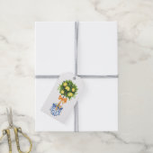 Étiquettes-cadeau Citron, Bow orange (Avec de la ficelle)