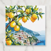 Étiquettes Cadeau Citron Citrus Côte Amalfi Mariage italien (Dos)