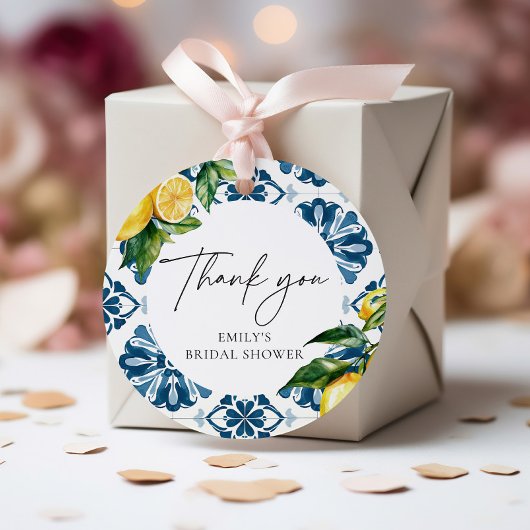 Étiquettes Cadeau Citron Citrus Positano Fête des mariées italienne