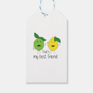 Étiquettes-cadeau Citron et chaux Meilleurs amis BFF Lemon Art Besoi