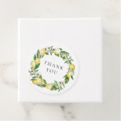 Étiquettes Cadeau Citron et verdure Mariage de Merci de couronne (En situation)
