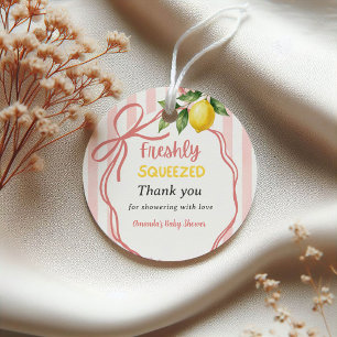 Étiquettes Cadeau Citron Limonade Fraîchement Pressée Baby Shower