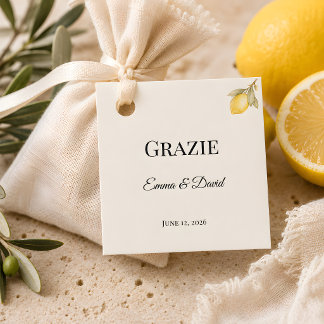 Étiquettes Cadeau Citron Méditerranéen de Luxe