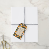Étiquettes-cadeau Citron Orange Joyeux (Avec de la ficelle)