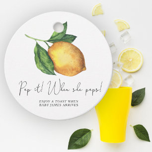 Étiquettes Cadeau Citron Pop quand elle fait baby shower