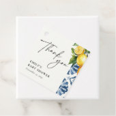 Étiquettes Cadeau Citron Positano Baby shower italien (En situation)